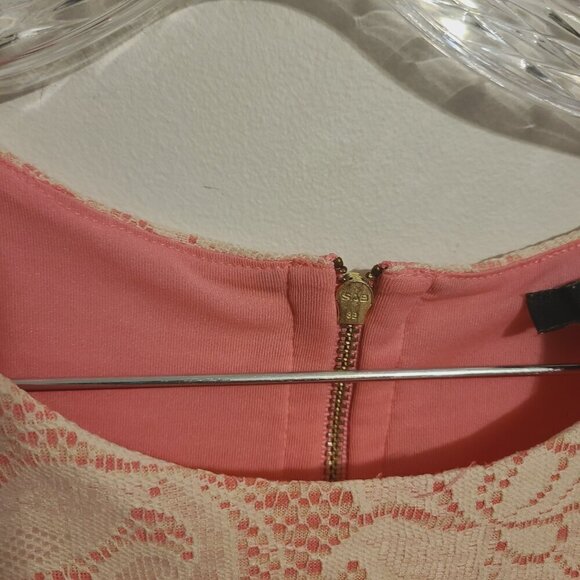 H&M | Women's Pink and White Lace Sleeveless Mini Dress or Tunic Top (Size XS) - Picture 5 of 15